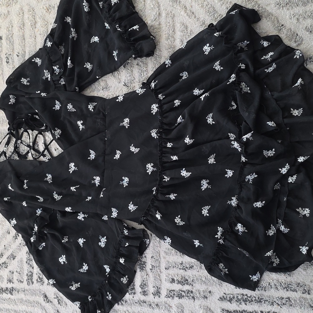 New* Black Floral Dress